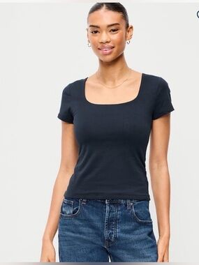 Old Navy stretch tee, NWOT, size XXS, navy blue